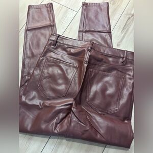 Wilfred Brown Faux Leather Pants